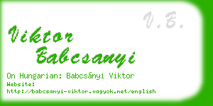 viktor babcsanyi business card